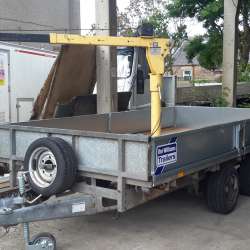 ifor williams lm126g dropside trailer with crane